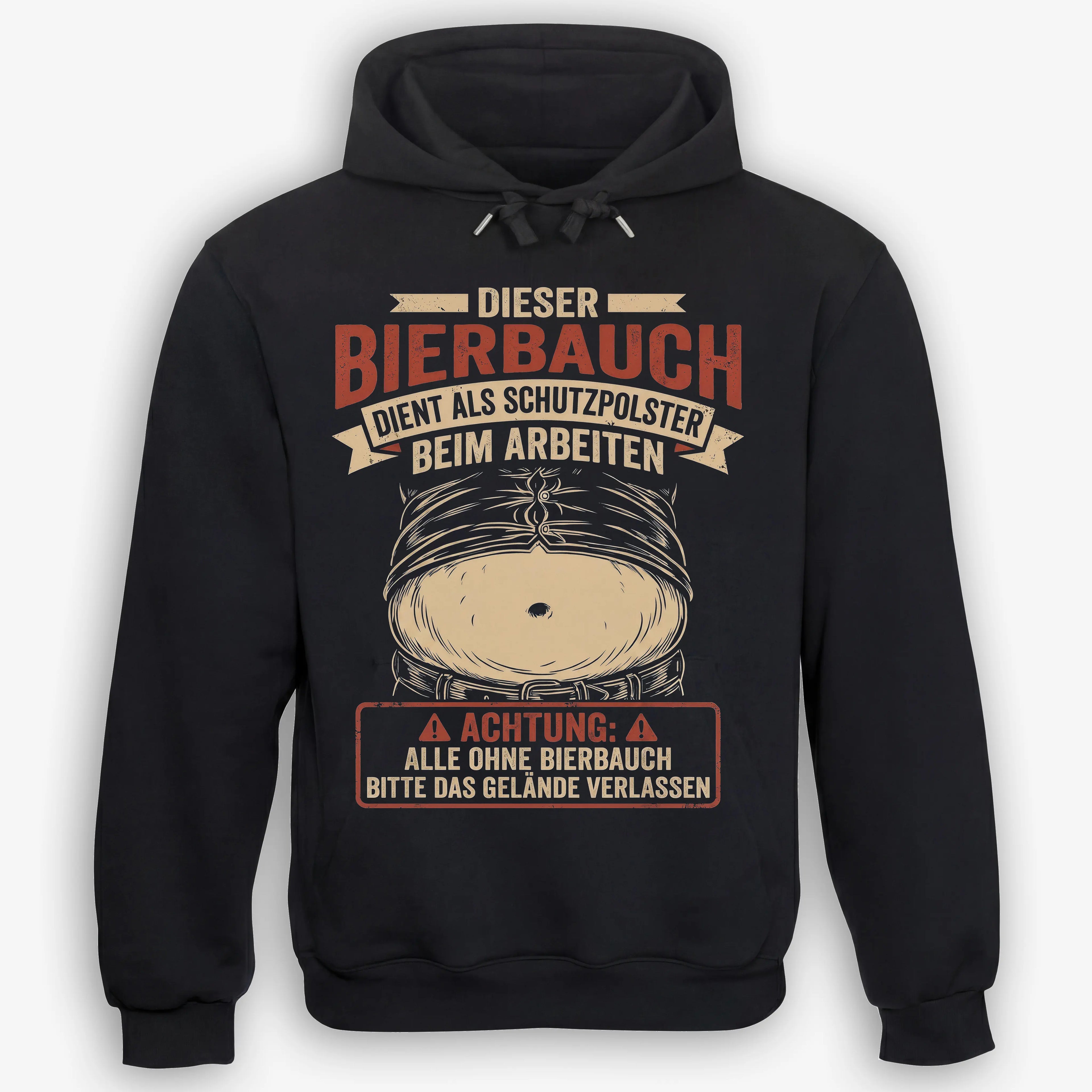 Bierbauch dient als Schutzpolster - Handwerker Hoodie
